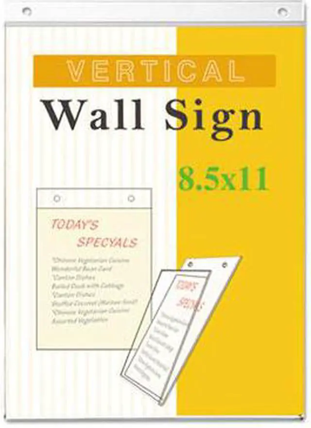 Alt view image 6 of 13 - Universal Wall Mount Sign Holder 8 1/2" x 11" Clear 76882