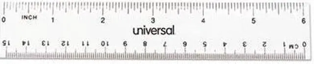 Alt view image 6 of 7 - Universal Clear Plastic Ruler Standard/Metric 6" 59025