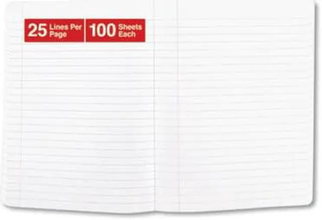 Alt view image 5 of 11 - Innovera 20936 Composition Book, Wide Rule, 9 3/4 X 7 1/2, White, 100 Sheets, 6/Pack