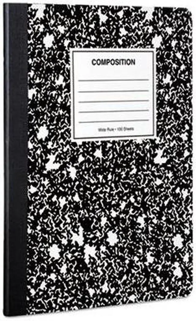Alt view image 9 of 11 - Innovera 20936 Composition Book, Wide Rule, 9 3/4 X 7 1/2, White, 100 Sheets, 6/Pack