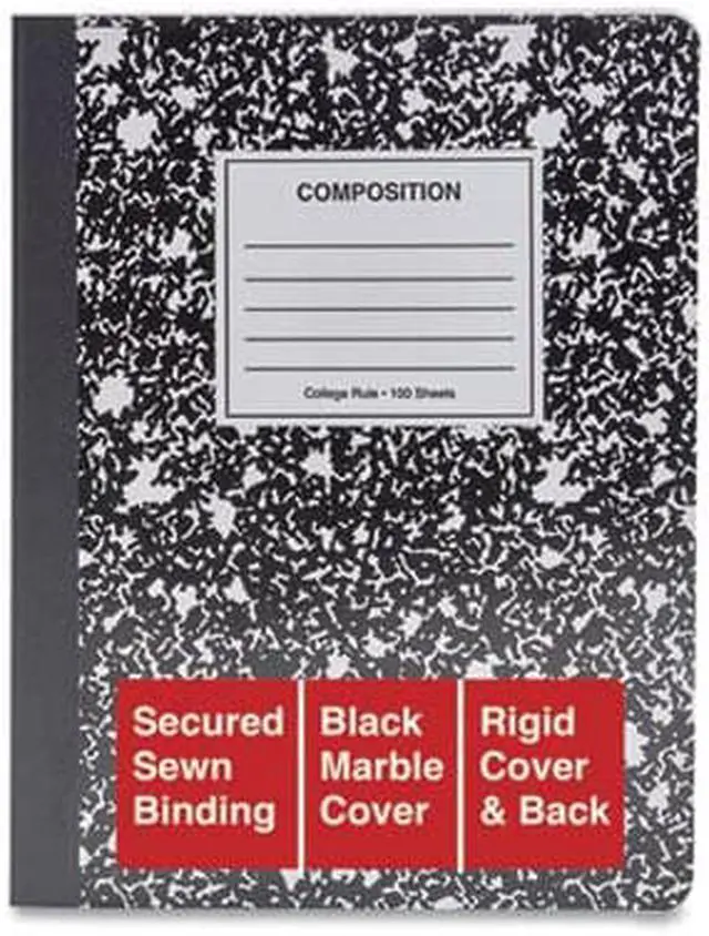 Alt view image 5 of 9 - Innovera 20946 Composition Book, College Rule, 9 3/4 X 7 1/2, White, 100 Sheets, 6/Pack