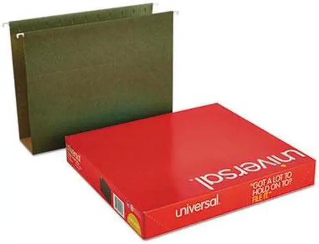 Alt view image 7 of 14 - UNIVERSAL Three Inch Box Bottom Pressboard Hanging Folder Letter Standard Green
