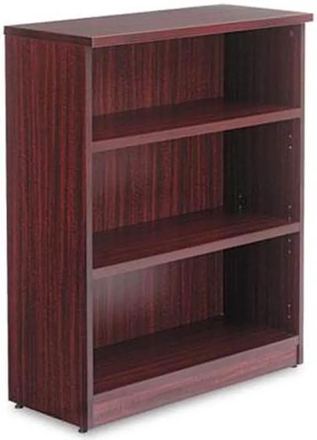 Alt view image 11 of 13 - Alera Valencia Series Bookcase Three-Shelf 31 3/4w x 14d x 39 3/8h Mahogany VA634432MY