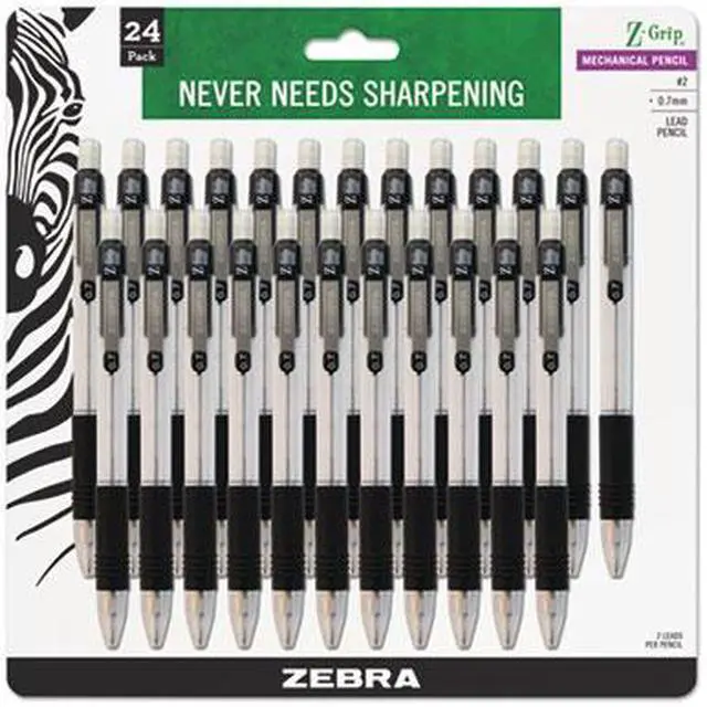Alt view image 7 of 16 - ZEBRA PEN CORP. Z-Grip Mechanical Pencil HB 0.7 mm Clear Barrel 24/Pack 15241
