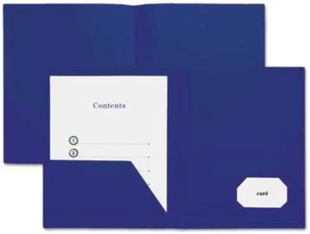 Alt view image 13 of 14 - Universal Two-Pocket Plastic Folders 11 x 8 1/2 Navy Blue 10/Pack 20541