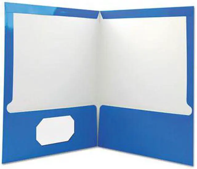 Alt view image 6 of 6 - Universal Laminated Two-Pocket Folder - UNV56419