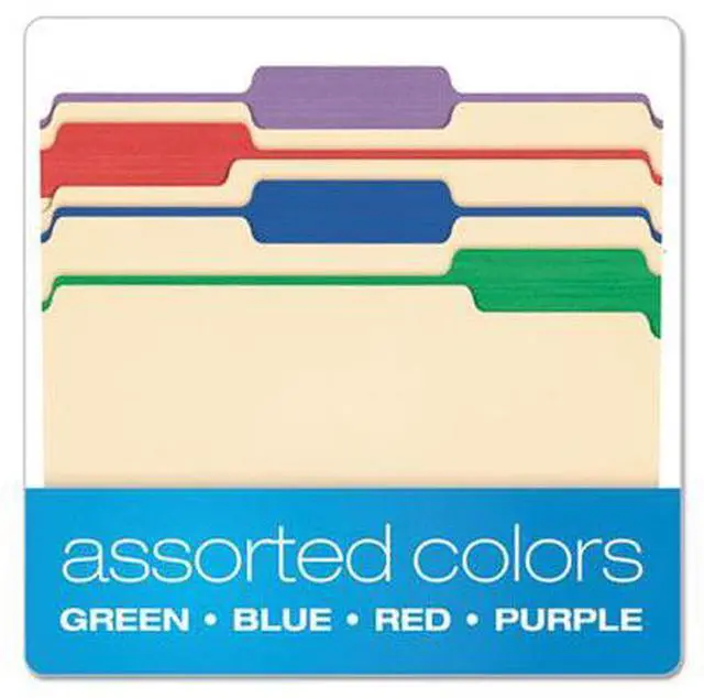 Alt view image 7 of 20 - Pendaflex Color Tab File Folders 1/3 Cut 3/4" Exp. Letter 50/BX 84101