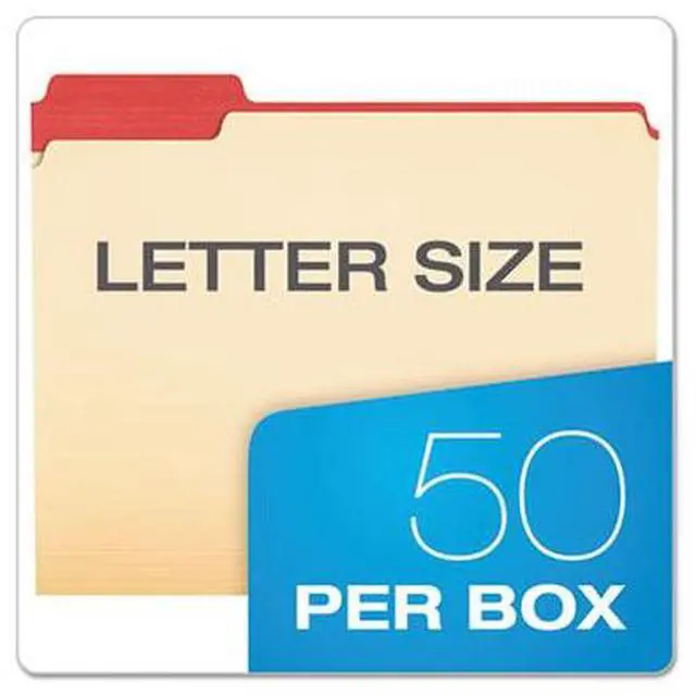 Alt view image 10 of 20 - Pendaflex Color Tab File Folders 1/3 Cut 3/4" Exp. Letter 50/BX 84101