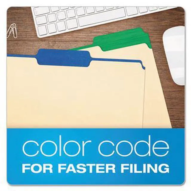 Alt view image 11 of 20 - Pendaflex Color Tab File Folders 1/3 Cut 3/4" Exp. Letter 50/BX 84101