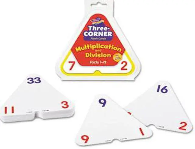 Alt view image 12 of 19 - TREND Multiplication/Division Three-Corner Flash Cards, 8 & Up, 48/Pack