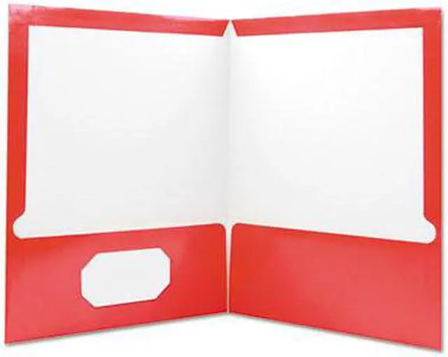 Alt view image 7 of 11 - Universal Laminated Two-Pocket Folder - UNV56420