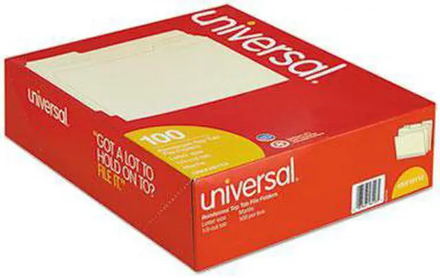Alt view image 5 of 10 - Universal 16113 File Folders- 1/3 Cut Assorted- Two-Ply Top Tab- Letter- Manila- 100/Box