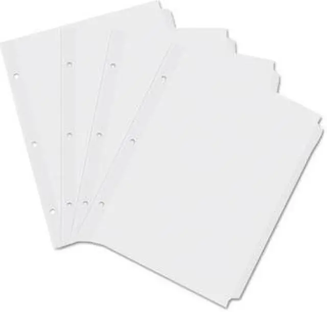 Alt view image 10 of 18 - Universal Self-Tab Index Dividers, 5-Tab, 11 X 8.5, White, 36 Sets 20835