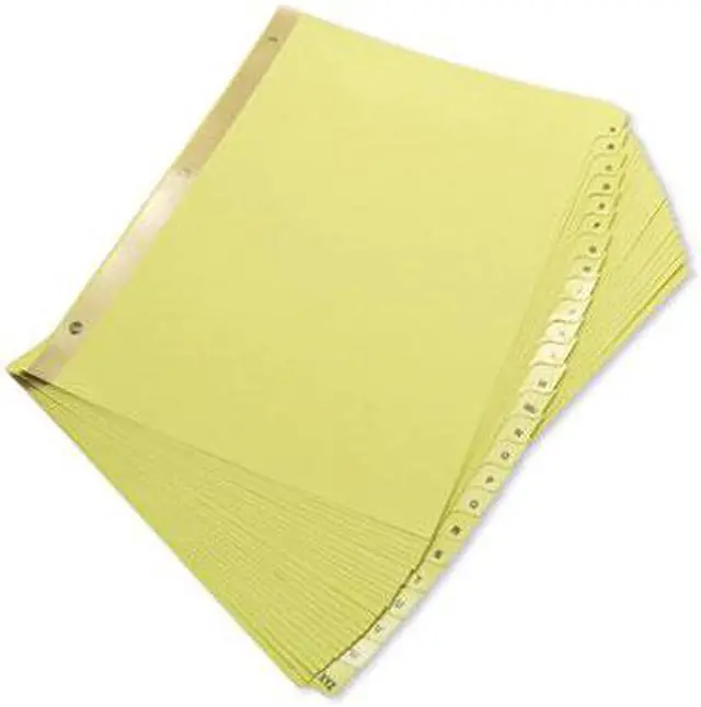 Alt view image 4 of 7 - UNIVERSAL Preprinted Plastic-Coated Tab Dividers 25 Alphabet Tabs Letter Buff 25