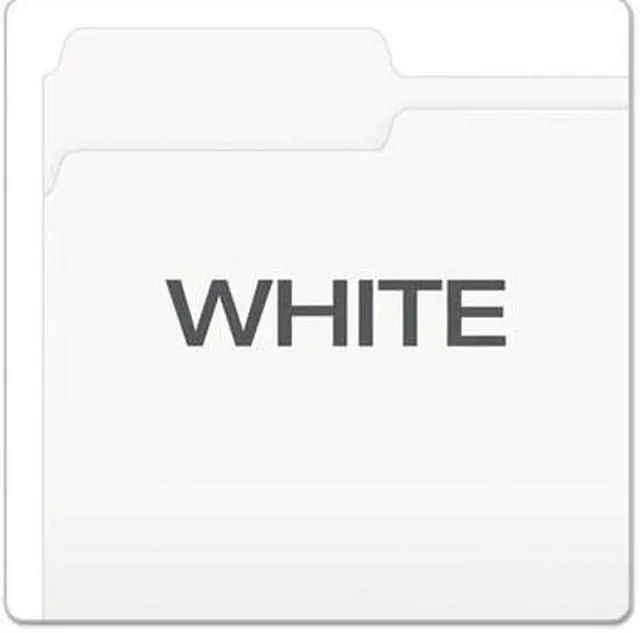 Alt view image 7 of 11 - Pendaflex 1521/3WHI Two-Tone File Folders- 1/3 Cut- Top Tab- Letter- White- 100/Box