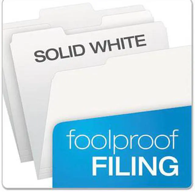 Alt view image 6 of 11 - Pendaflex 1521/3WHI Two-Tone File Folders- 1/3 Cut- Top Tab- Letter- White- 100/Box