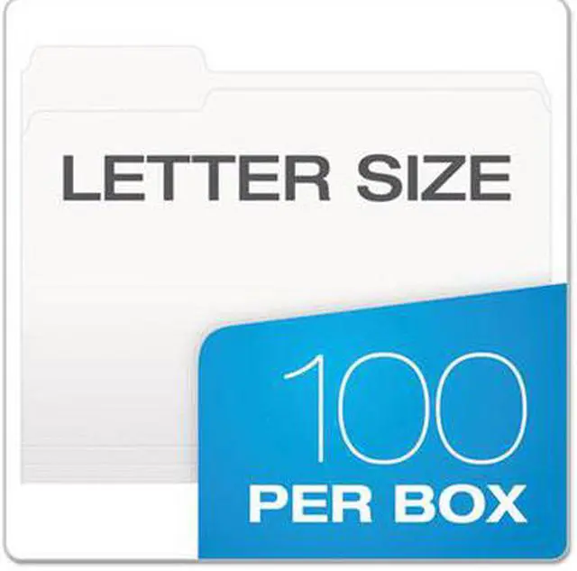 Alt view image 8 of 11 - Pendaflex 1521/3WHI Two-Tone File Folders- 1/3 Cut- Top Tab- Letter- White- 100/Box