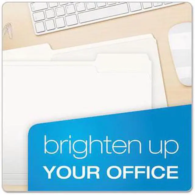 Alt view image 9 of 11 - Pendaflex 1521/3WHI Two-Tone File Folders- 1/3 Cut- Top Tab- Letter- White- 100/Box