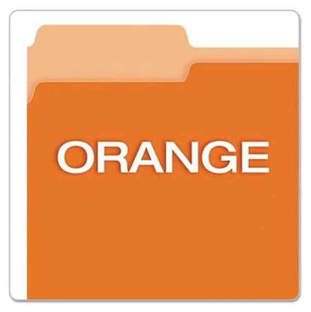 Alt view image 6 of 10 - Pendaflex 1521/3ORA Two-Tone File Folders- 1/3 Cut- Top Tab- Letter- Orange/Light Orange- 100/Box