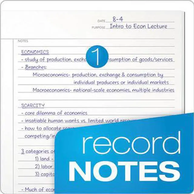 Alt view image 18 of 20 - Tops Focusnotes Steno Pad, Pitman Rule, Blue Cover, 80 White 6 X 9 Sheets 90222