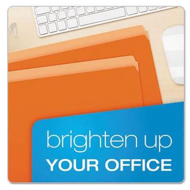 Alt view image 7 of 11 - Pendaflex Colored File Folders Straight Top Tab Letter Orange/Light Orange 100/Box 152ORA