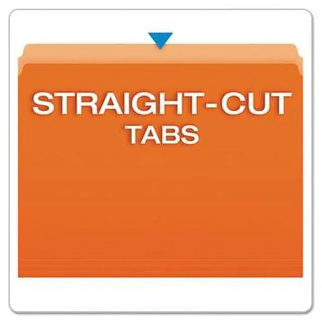 Alt view image 3 of 11 - Pendaflex Colored File Folders Straight Top Tab Letter Orange/Light Orange 100/Box 152ORA