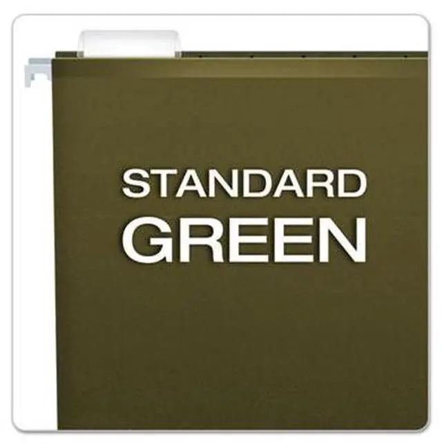 Alt view image 6 of 15 - Pendaflex Reinforced 1" Extra Capacity Hanging Folders Letter Standard Green 25/Box 4152X1