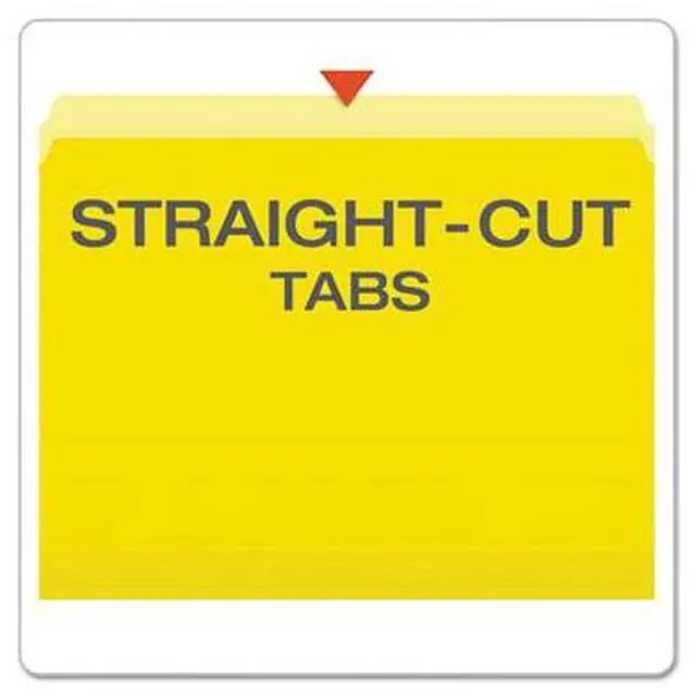 Alt view image 3 of 10 - Pendaflex Colored File Folders Straight Top Tab Letter Yellow/Light Yellow 100/Box 152YEL
