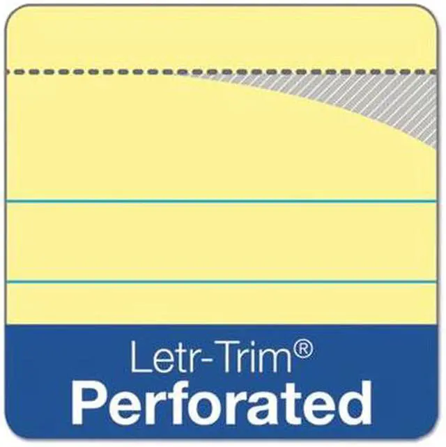 Alt view image 16 of 20 - TOPS Docket Ruled Perforated Pads 8 1/2 x 11 3/4 Canary 50 Sheets 6/Pack 63406