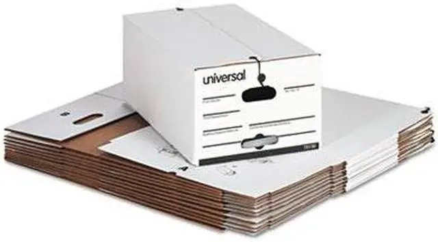 Alt view image 4 of 5 - Economy Storage Box w/Tie Closure, Legal, Fiberboard, White, 12/Carton