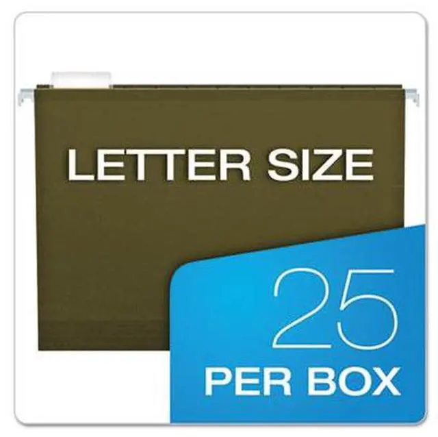 Alt view image 8 of 15 - Pendaflex Reinforced 2" Extra Capacity Hanging Folders 1/5 Tab Letter Green 25/Box 4152X2