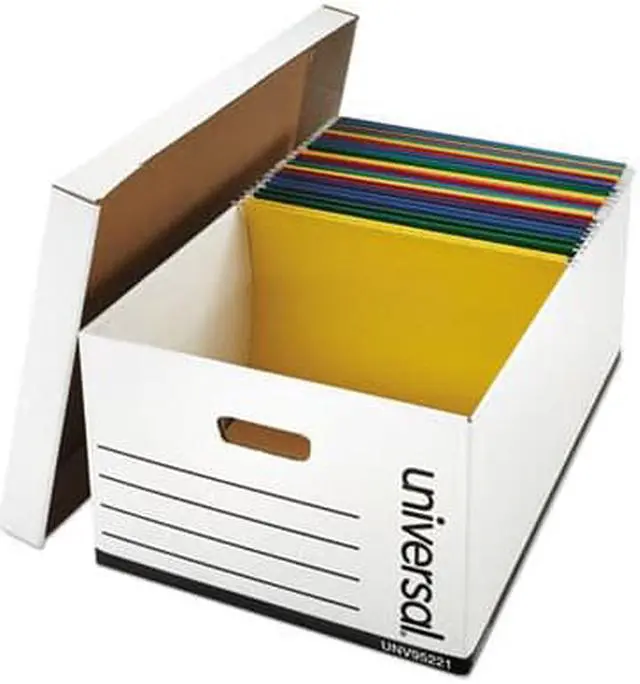 Alt view image 5 of 6 - Universal Lift-Off Lid File Storage Box Legal Fiberboard White 12/Carton 95221