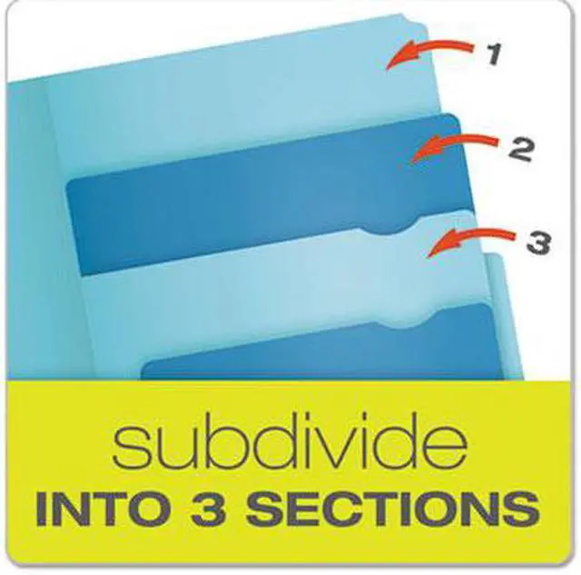 Alt view image 5 of 17 - TOPS Products Multi Section File Folder Pkt Ltr 24/PK Assorted 10772
