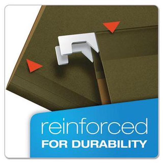 Alt view image 6 of 15 - Pendaflex Reinforced 2" Extra Capacity Hanging Folders Legal Standard Green 25/Box 4153X2