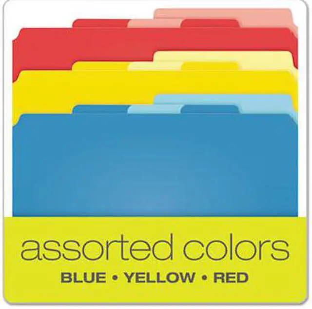 Alt view image 9 of 17 - TOPS Products Multi Section File Folder Pkt Ltr 24/PK Assorted 10772