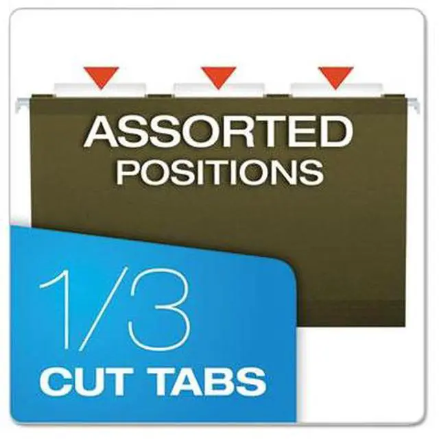 Alt view image 6 of 12 - Pendaflex X-Ray Hanging File Folders 1/3 Tab Legal Standard Green 25/Box 415313