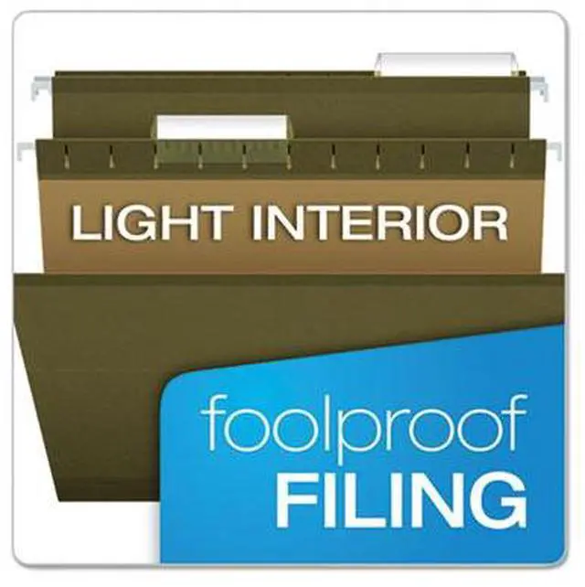 Alt view image 9 of 12 - Pendaflex X-Ray Hanging File Folders 1/3 Tab Legal Standard Green 25/Box 415313