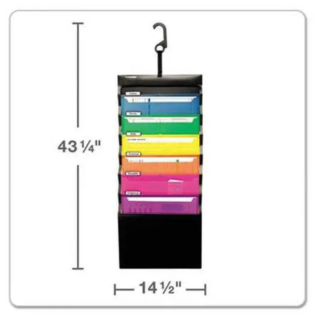 Alt view image 9 of 15 - Tops  52891 Pendaflex Desk Free Hanging Organizer, Letter - 8.50" x 11" Sheet Size - 6 Pocket(s) - Polypropylene - Assorted - 1 Each