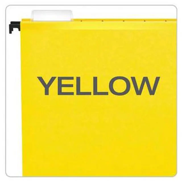 Alt view image 7 of 11 - Pendaflex 615315YEL Poly Laminate Hanging Folders, Legal, 1/5 Tab, Yellow, 20/Box, 1 Box
