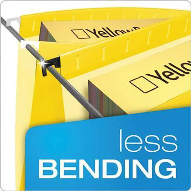 Alt view image 6 of 11 - Pendaflex 615315YEL Poly Laminate Hanging Folders, Legal, 1/5 Tab, Yellow, 20/Box, 1 Box