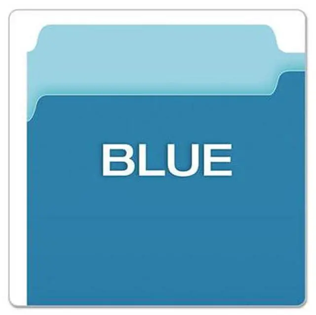 Alt view image 6 of 15 - Pendaflex Colored File Folders 1/3 Cut Top Tab Legal Blue/Light Blue 100/Box 15313BLU