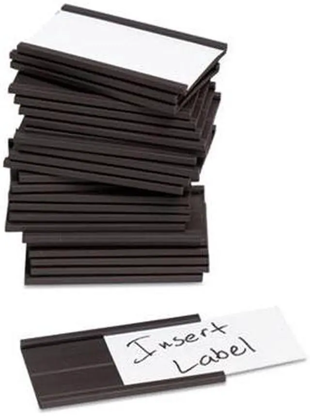 Alt view image 4 of 4 - Magnetic Card Holders, 2 x 1, Black, 25/Pack FM1310