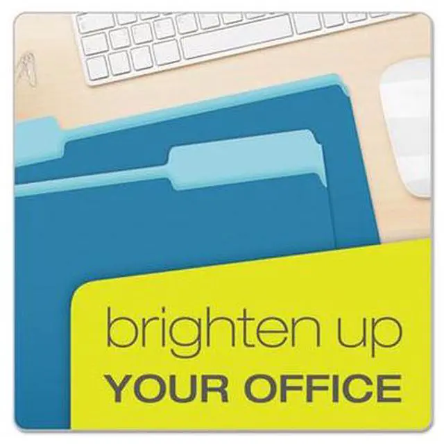 Alt view image 8 of 15 - Pendaflex Colored File Folders 1/3 Cut Top Tab Legal Blue/Light Blue 100/Box 15313BLU