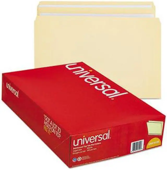 Alt view image 11 of 13 - UNIVERSAL File Folders Straight Cut Two-Ply Top Tab Legal Manila 100/Box 16120