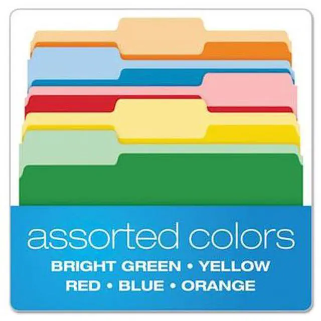 Alt view image 6 of 9 - Pendaflex Colored File Folders 1/3 Cut Top Tab Letter Assorted Colors 100/Box 15213ASST