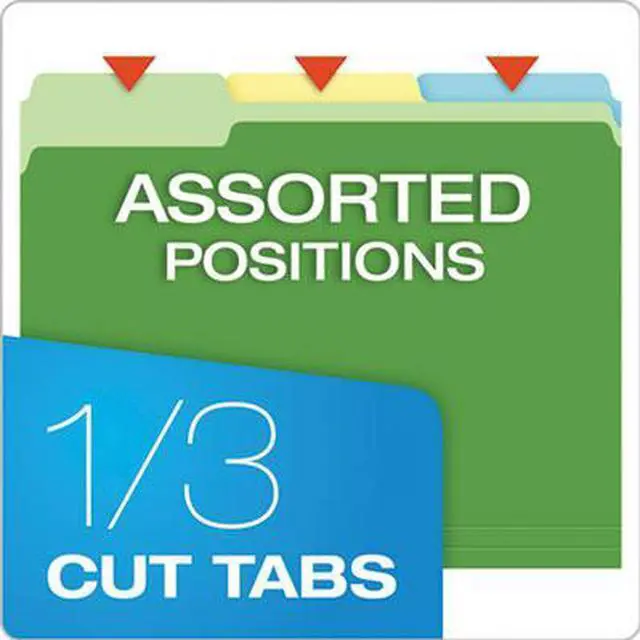 Alt view image 4 of 9 - Pendaflex Colored File Folders 1/3 Cut Top Tab Letter Assorted Colors 100/Box 15213ASST
