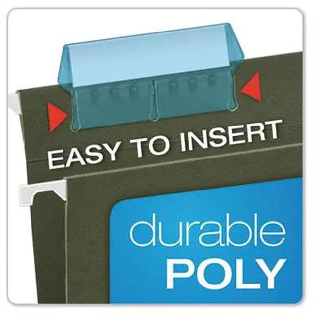 Alt view image 7 of 8 - Pendaflex Hanging File Folder Tabs 1/5 Tab Two Inch Blue Tab/White Insert 25