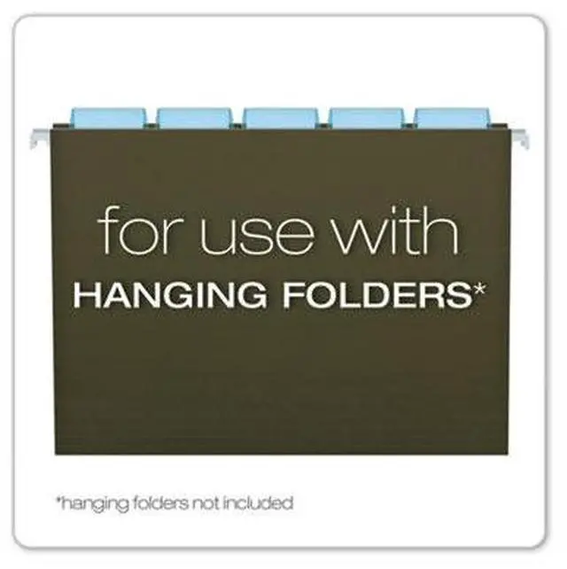 Alt view image 8 of 8 - Pendaflex Hanging File Folder Tabs 1/5 Tab Two Inch Blue Tab/White Insert 25
