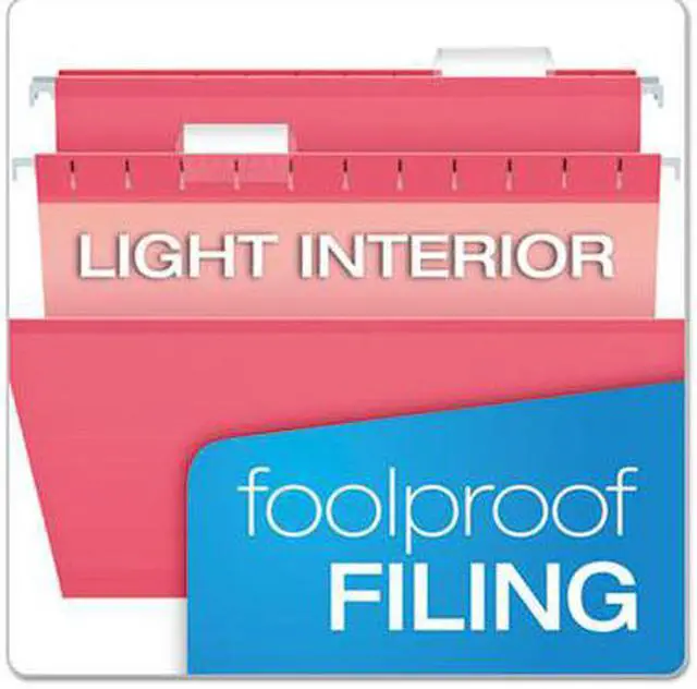 Alt view image 9 of 15 - Pendaflex Reinforced Hanging Folders 1/5 Tab Legal Pink 25/Box 415315PIN