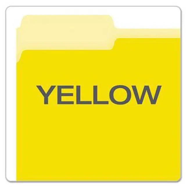 Alt view image 6 of 10 - Pendaflex Colored File Folders 1/3 Cut Top Tab Letter Yellow Light Yellow 100/Box 15213YEL